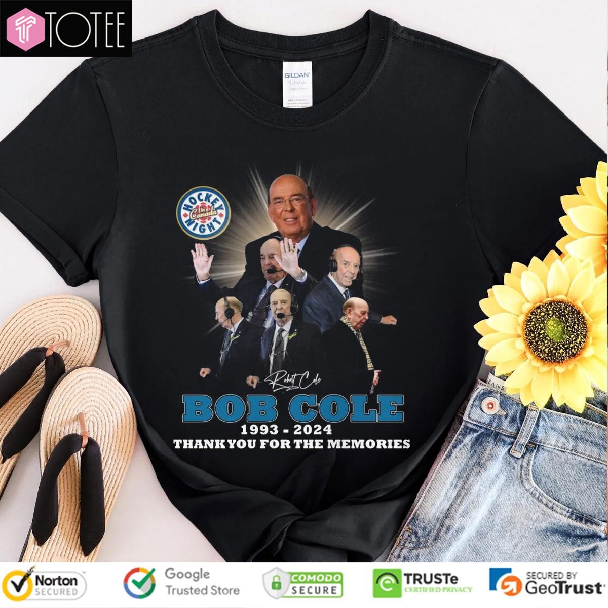 Hockey Night In Canada Bob Cole 1993-2024 Signature T-shirt