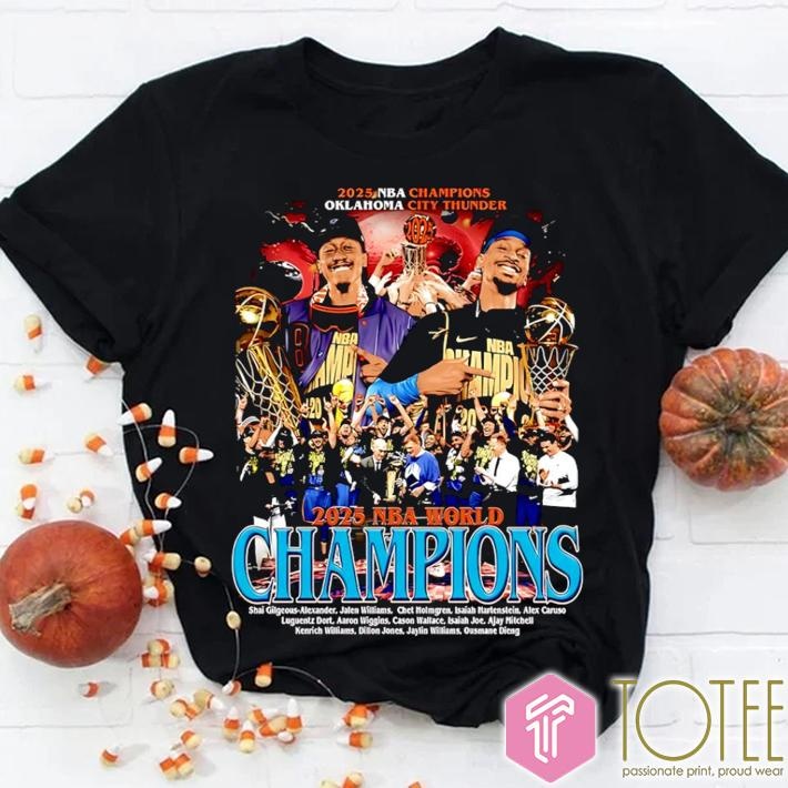2025 Nba Champions Oklahoma City Thunder Sga And J-Dub Graphic T-shirt
