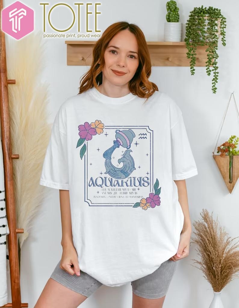 Aquarius Zodiac Sign Water Bearer Astrology T-shirt