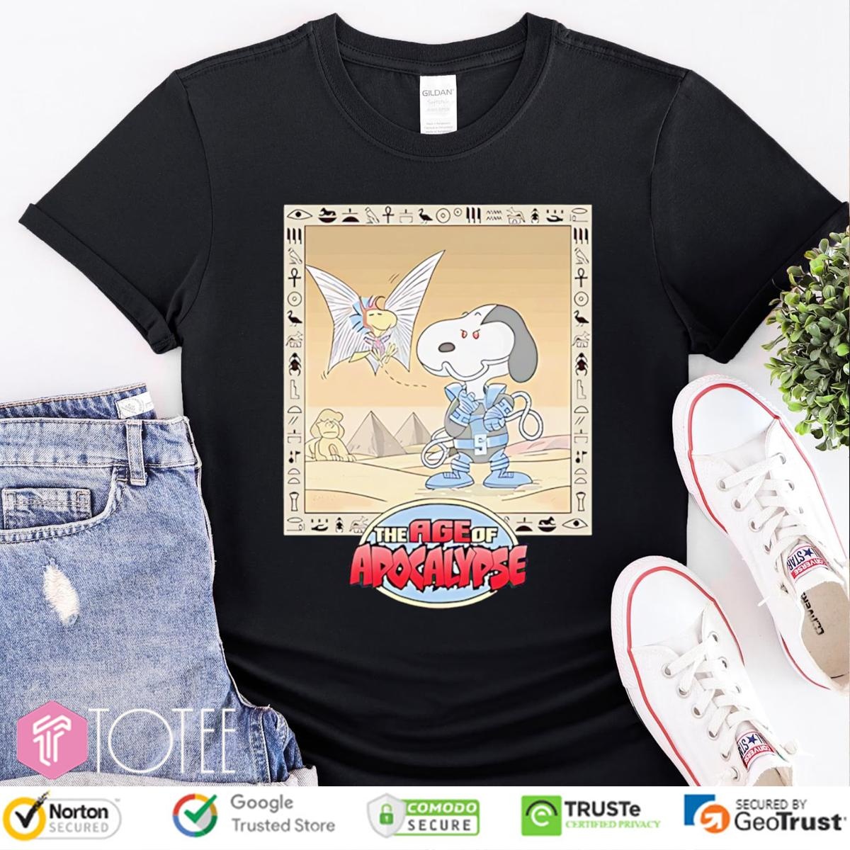 Snoopacolypse Parody Snoopy Woodstock The Age Of Apocalypse X-Men Marvel T-shirt