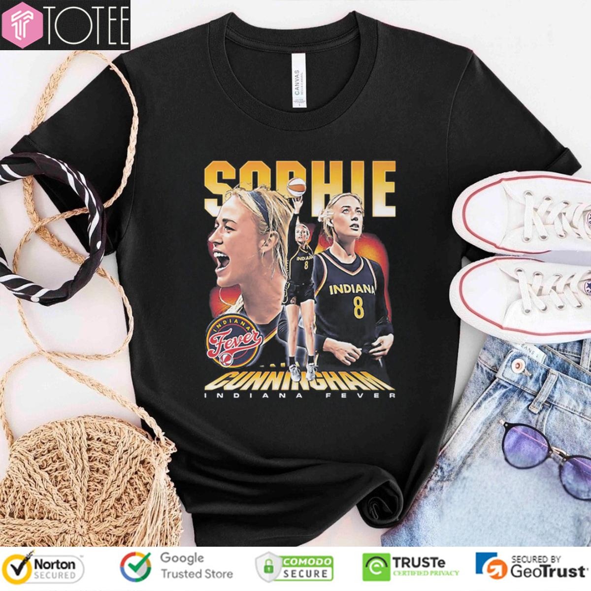 Indiana Fever Sophie Cunninghamel Vintage Graphic T-shirt