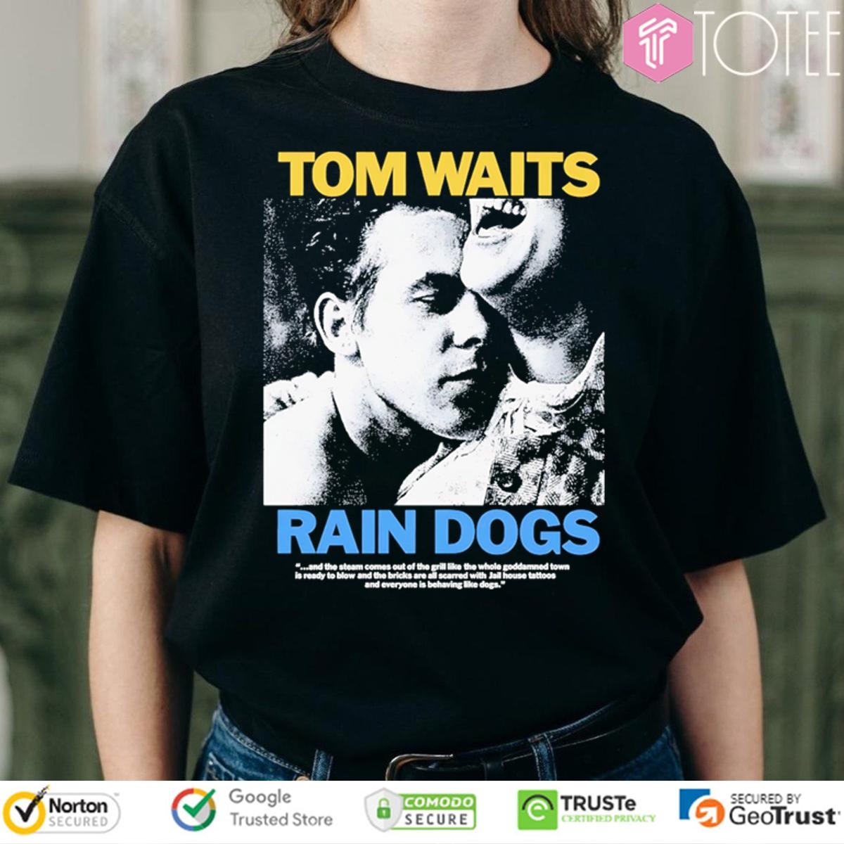 Official Tom Waits Rain Dogs Album T-shirt