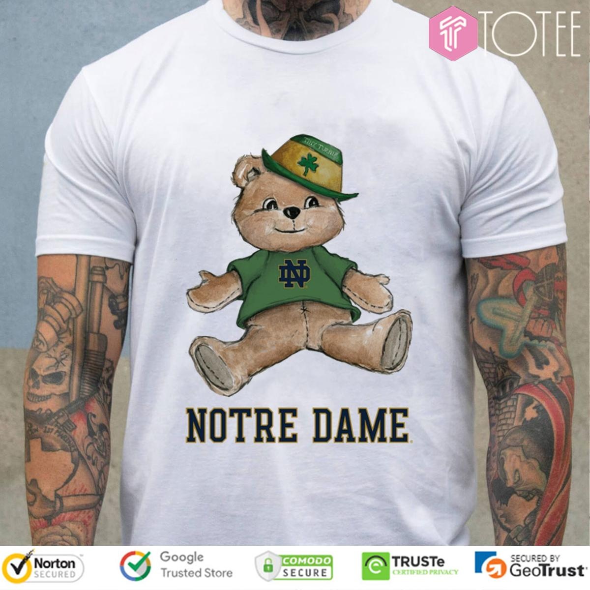 Tiny Turnip Teddy Bear Notre Dame Fighting Irish T-shirt