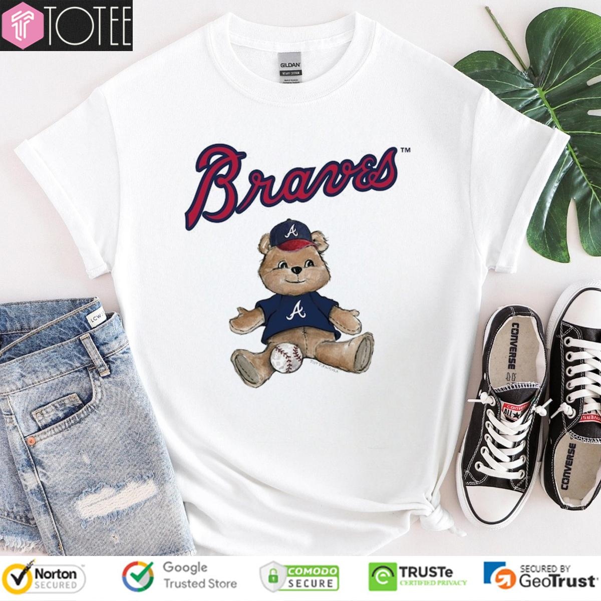 Tiny Turnip Teddy Bear X Atlanta Braves Baseball T-shirt