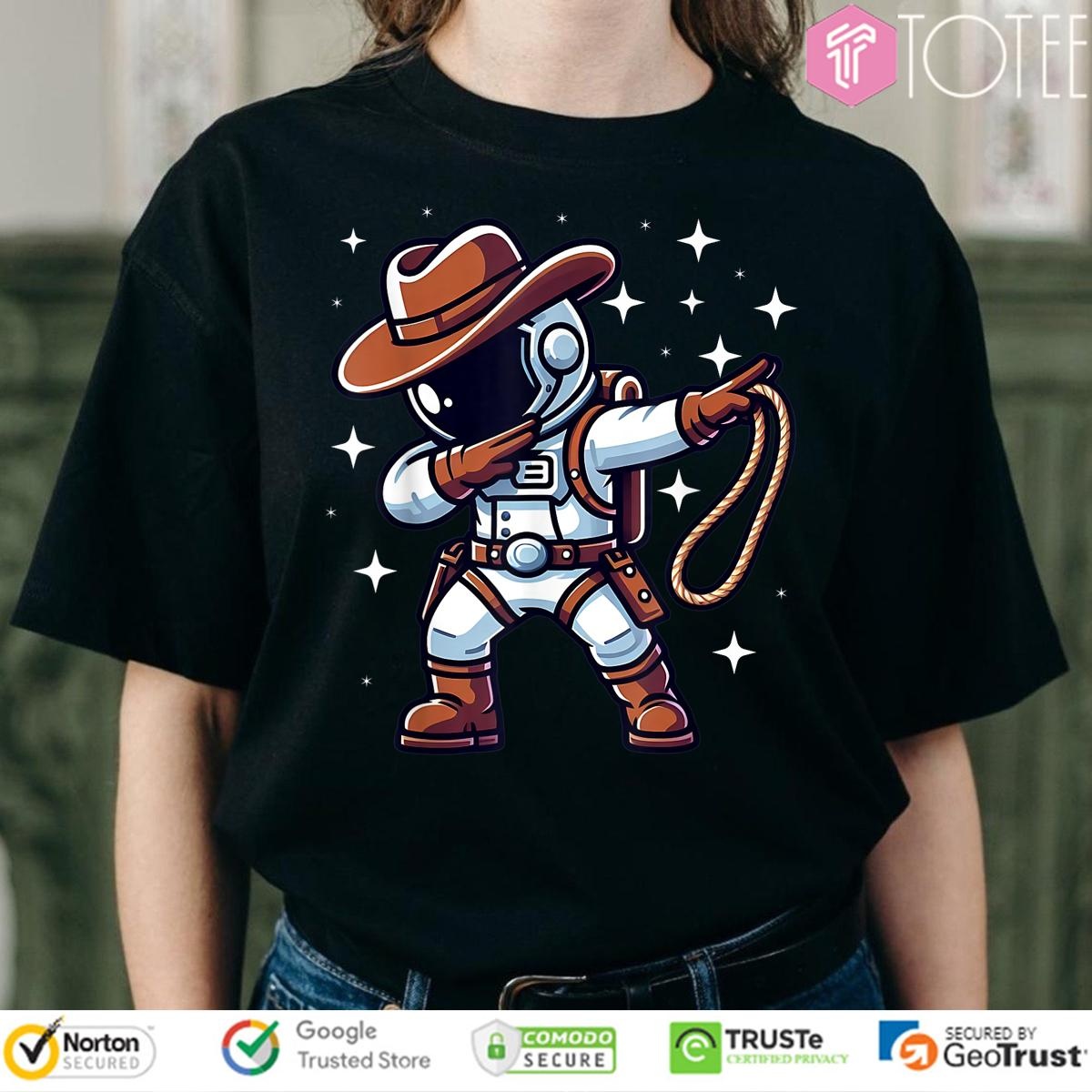 Dabbing Astronaut Cowboy Space T-shirt